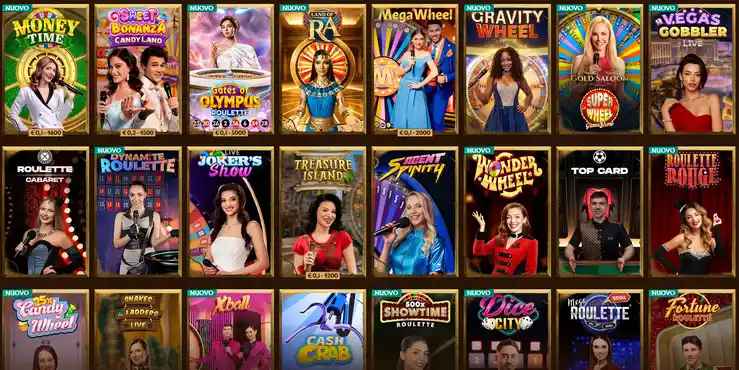 Game show Amun Ra con Crazy Time fino a 25000x Monopoly Live Lightning Roulette fino a 500x per numero e conduttori live con round bonus interattivi